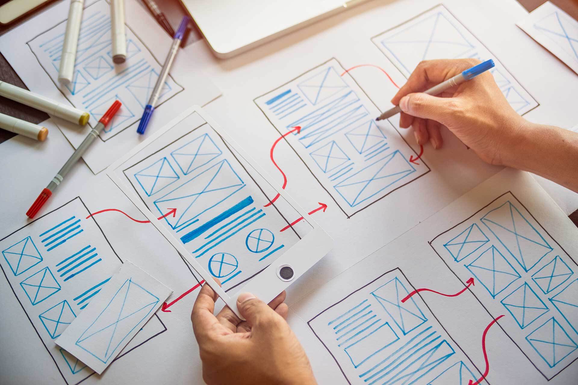 iPad app prototyping services with wireframing for effective app design planning