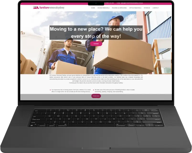 Furniture Removal Sydney project portfolio by Web Nautical in India