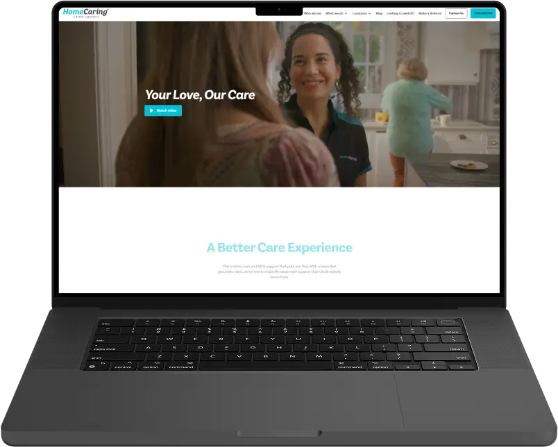 Home Caring project portfolio by Web Nautical in India