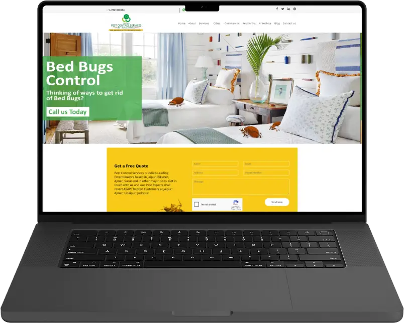 Pest Control project portfolio by Web Nautical in India
