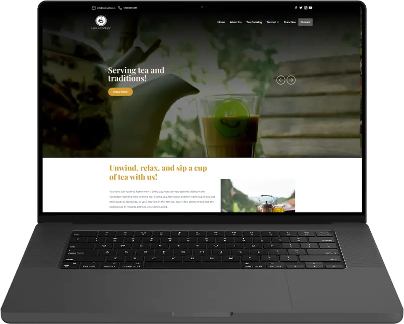 TeaTradition project portfolio by Web Nautical in India