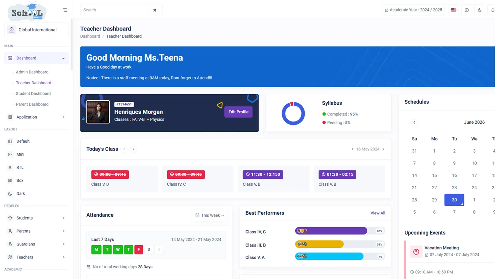 Teacher Portal