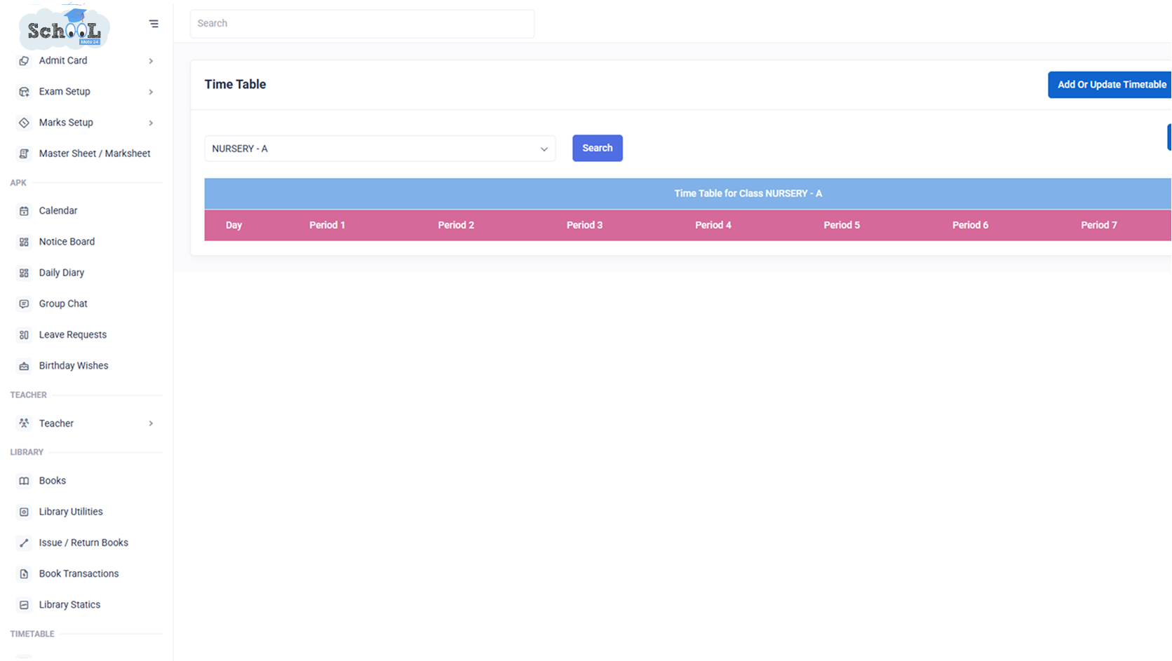 Timetable Management
